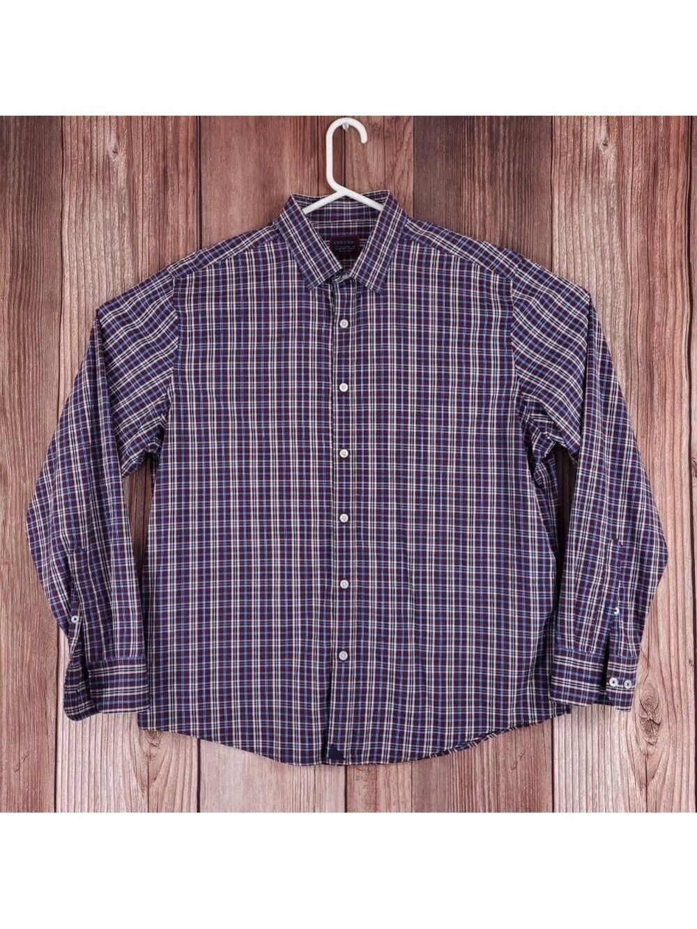 UNTUCKit Mens Size XL Millbrook Plaid Long Sleeve Button Up Performance Shirt